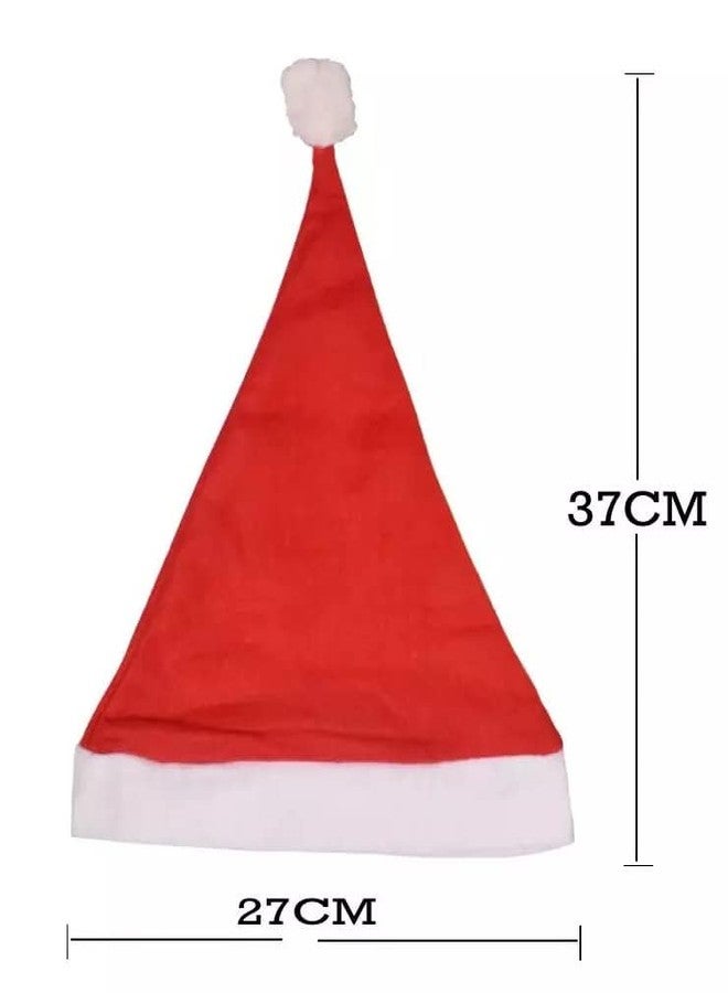 SAMARIYA Santa Christmas Cap for Kids and Adults, Free Size, Christmas Cap Men and Women Christmas Party Celebration Pack of 10 - Image 4